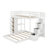 Jakoby Twin Over Full Bunk Bed with 3-layer Shelves, Drawers and Storage Stairs-406768142