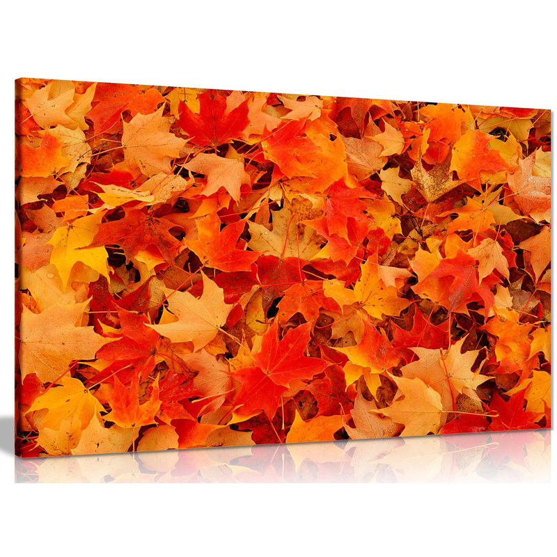 Leaves Autumn - Wrapped Canvas Print, 31cm H x 46cm W