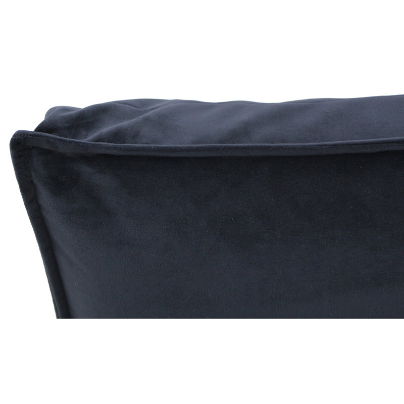 Grand canapé à billes, Microfibre noire / microsuède