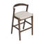 Ensemble de 2 tabourets d'intérieur en bois d'hévéa avec revêtement doux-129903723