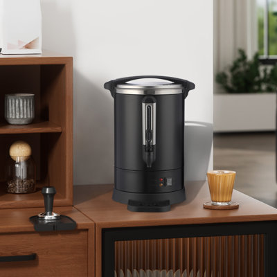 Large Coffee Urn with Double Wall Insulation, Stainless Steel Commercial Electric Coffee Maker