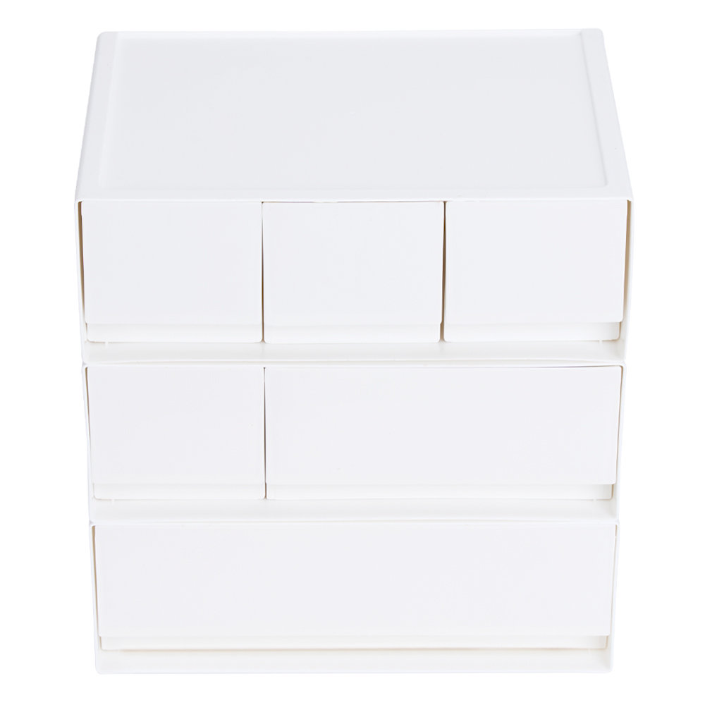Stackable Multi-Compartment Desk Storage Box Organiser