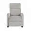 Fauteuil inclinable moderne avec dossier en velours côtelé gris clair, mobilier de salon confortable et élégant-1111076040