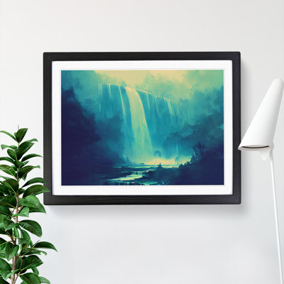 Contemporary Waterfall - Framed Print
