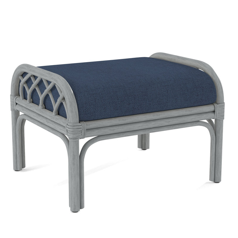 Edgewater Ottoman, Brown Geometric, 0456-33, Nickel