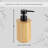 Natural Bamboo Liquid Soap Dispenser with Matte Black Pump