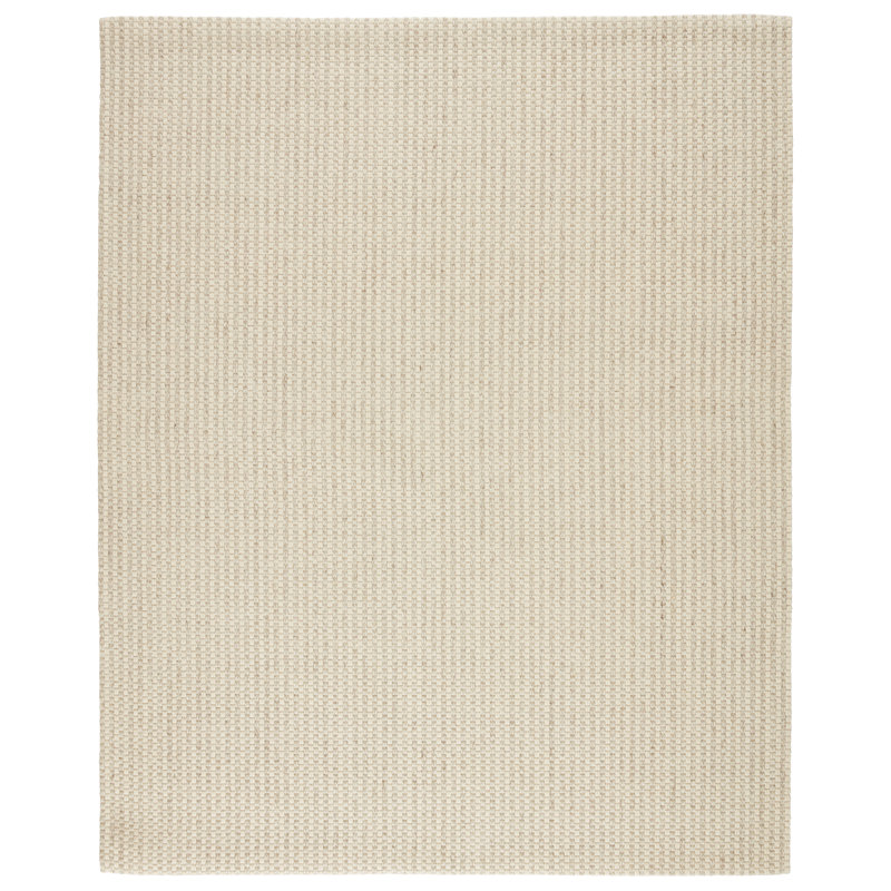 Tapis crème en laine et sisal tissé à la main Alton, Rectangle 5 pi x 8 pi