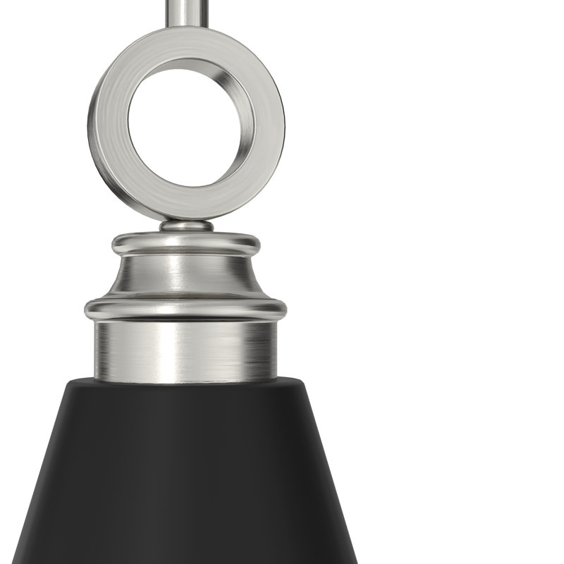 Klein 1 Light Metal Cone Pendant, Brushed Nickel, Medium