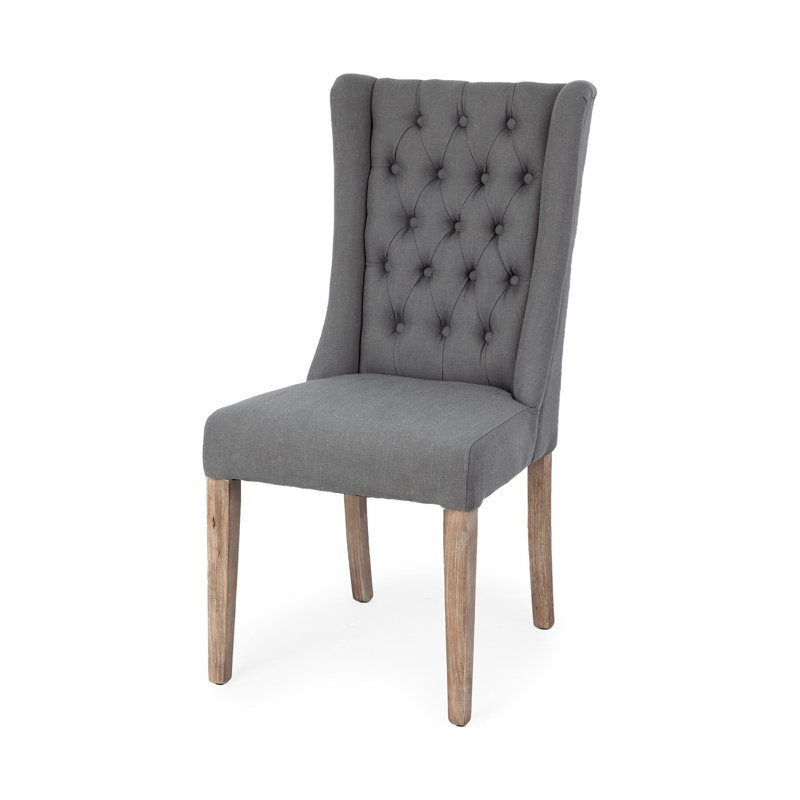 Hallsville 20'' H Tufted Upholstered Parsons Chair, Gray