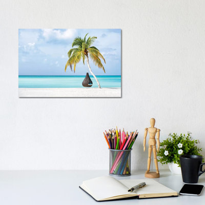 Hanging Swing Chair On The Beach by Jan Becke - Wrapped Canvas Gallery-Wrapped Canvas Giclée