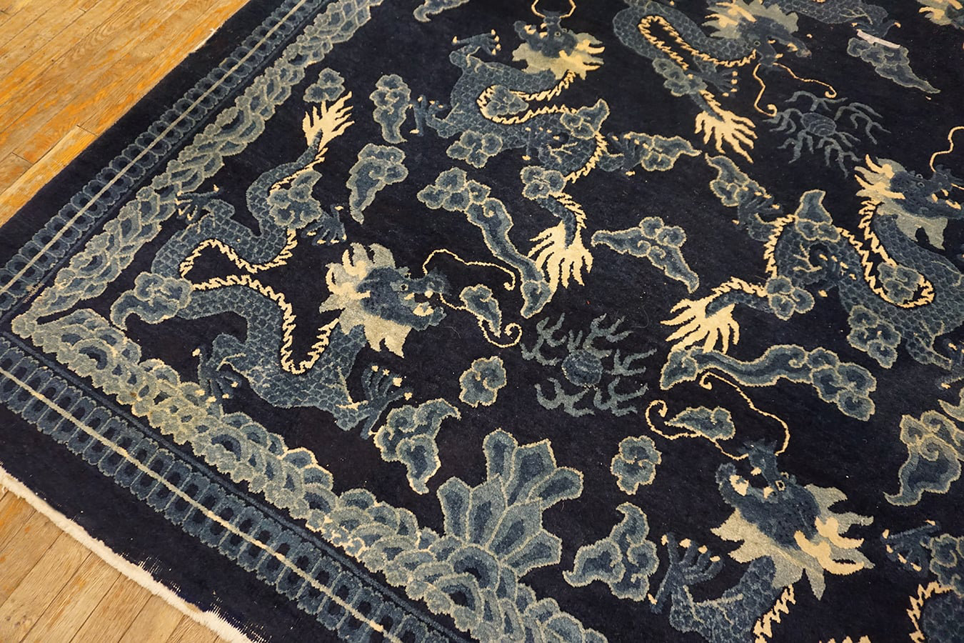 Peking Pattern The New England Collection Blue Room Size Antique Chinese Dragon Cloud ...