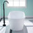 67'' W,73 GALLONS Freestanding Acrylic Soaking  Bathtub With Drain And Overflow Holes