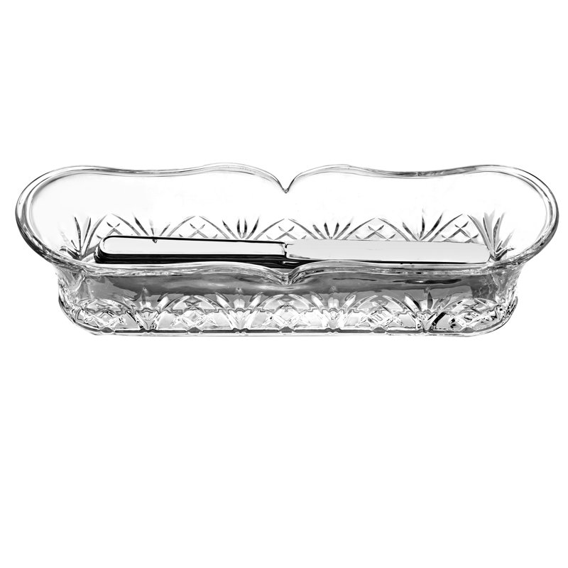 Dublin Crystal Glass Flatware Caddy Set of 3