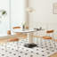 Table ovale blanche en pierre avec fibre de verre pour la salle à manger / cuisine-1799503787