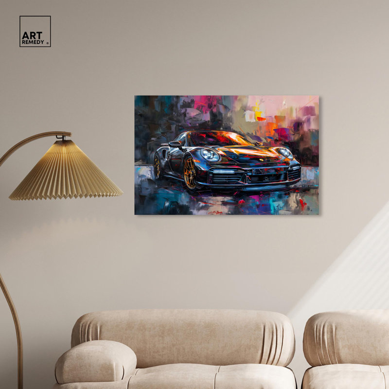 Turbocharged Porsche II Canvas Lux Car Paintings by Art Remedy, Wrapped Canvas, 24" H x 36" W x 1.5" D