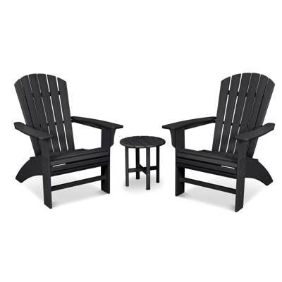 TREX Outdoors Yacht Club 3-Piece Curveback Adirondack Set