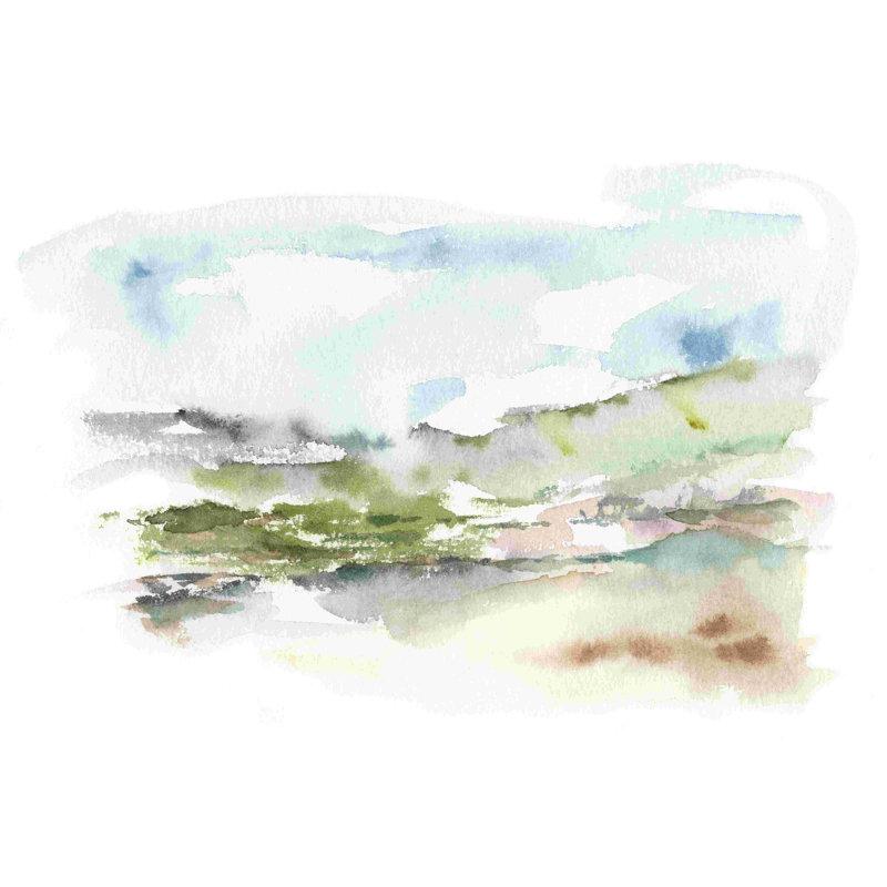 Croquis printanier à l'aquarelle II, L 12 po x H 8 po