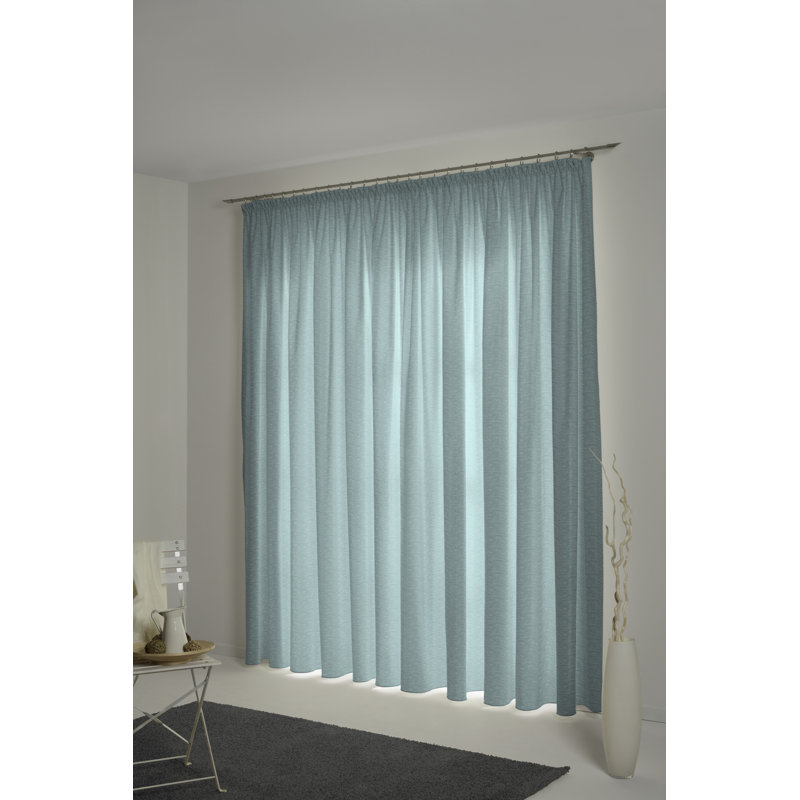 Breedlove Room Darkening Curtain Single Panel, 225cm H x 270cm W, Light blue