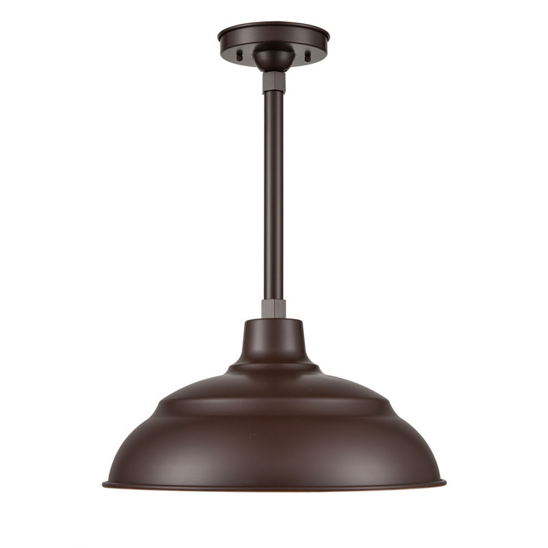 Abat-jour de luminaire suspendu en métal (à visser), H 9,25 po x l 17 po x P 17 po, Bronze architectural