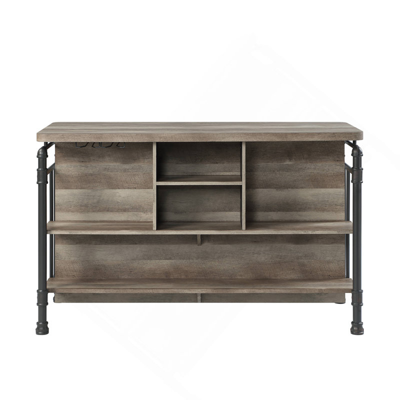 Antique Oak & Sandy Gray Finish Counter Height Table