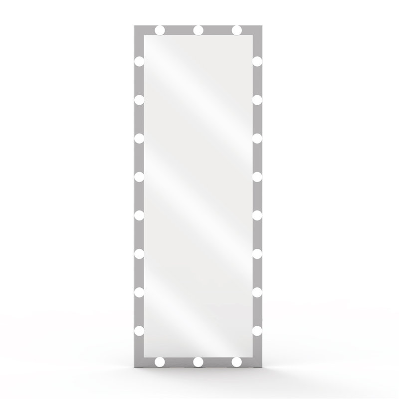 Full Length Mirror with Lights Full Body Vanity Mirror with 3 Color Modes Lighted Standing Floor Mirror for Dressing Room Bedroom Wall Mounted Touch Control