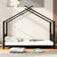 Lit plateforme simple en métal, noir-2023526244