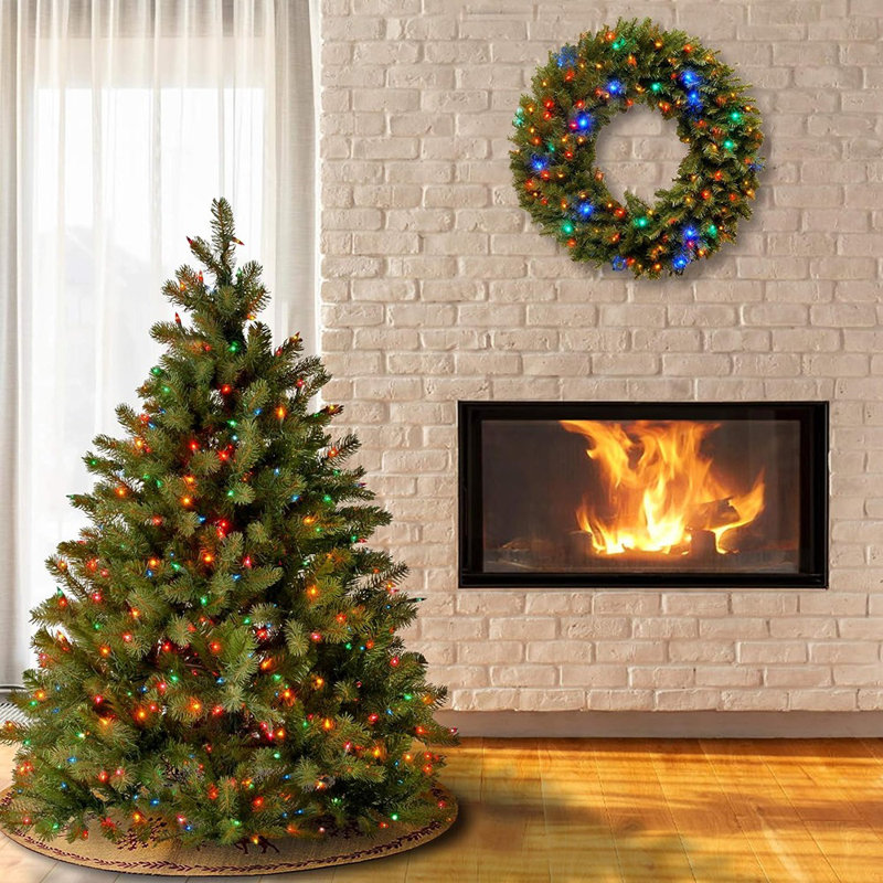 120' Lighted Christmas Tree, Clear/White Lights, 4.5'
