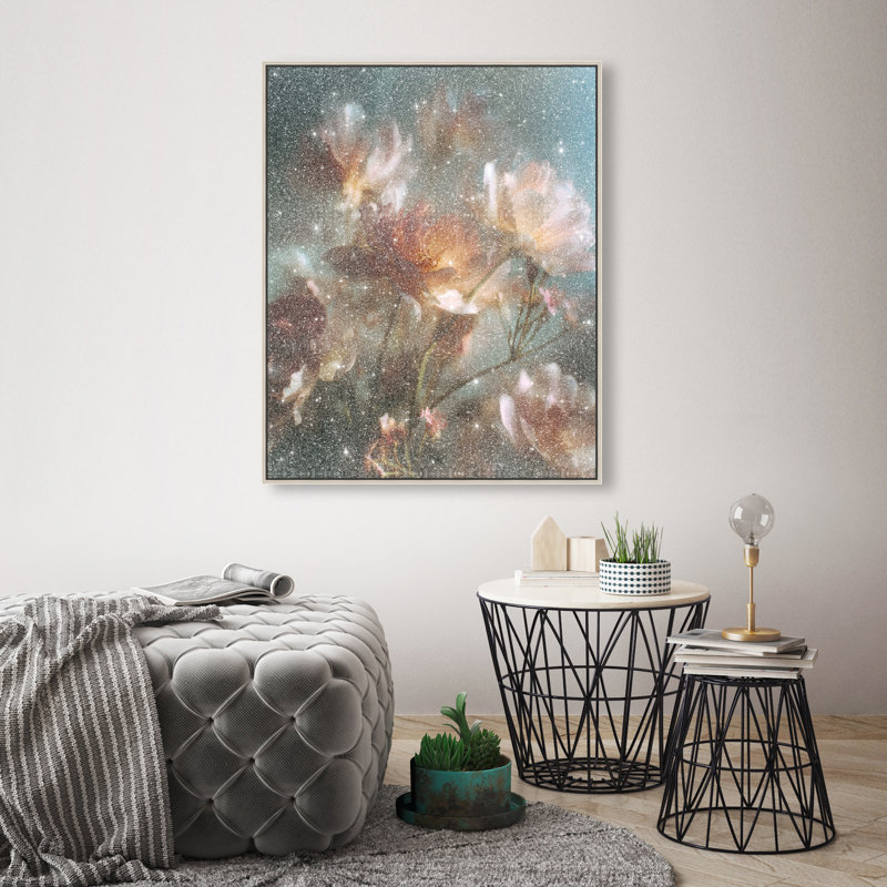 Mystic Meadow Floral & Botanical Canvas Print by Oliver Gal, Black Frame, 16 x 20, 30"H x 36"W, Silver Floater Frame