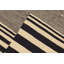 Tapis beige / noir / rouille / rectangulaire en laine noué à la main rayé et tissé à la main Kinbrae