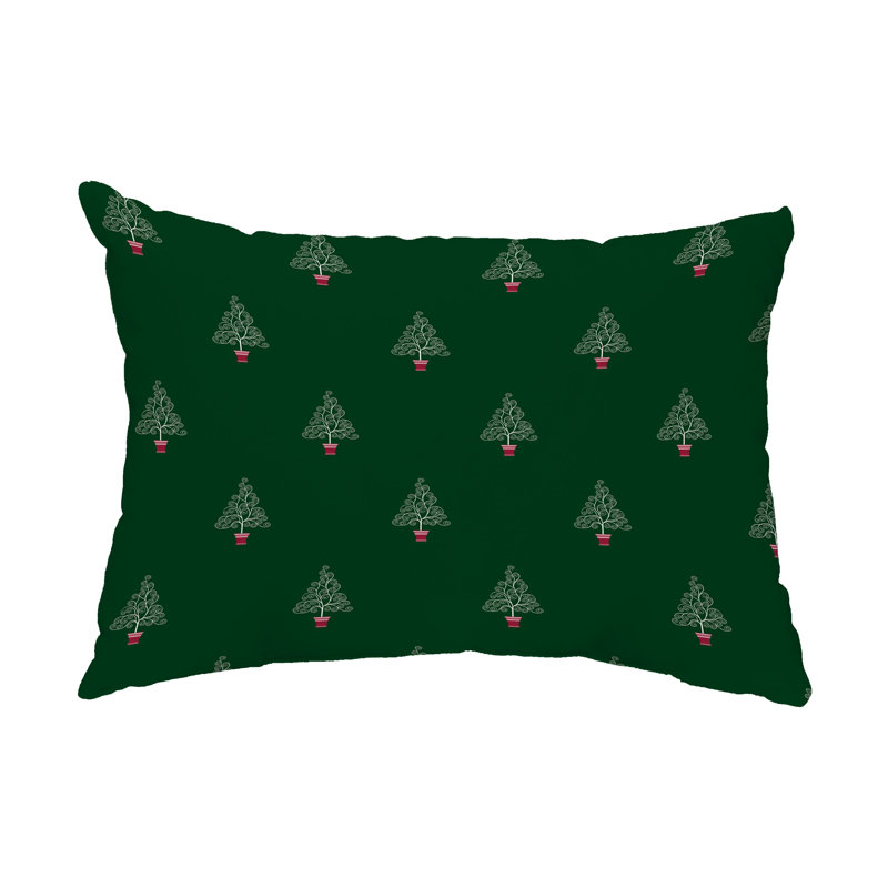 Coussin lombaire extérieur Filigree Forrest, Vert