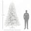 Arbre de Noël artificiel non éclairé de 9 pieds de haut avec 2132 pointes de branches, conception à ouverture automatique et base en acier pour une installation facile et un décor des Fêtes-1969183888