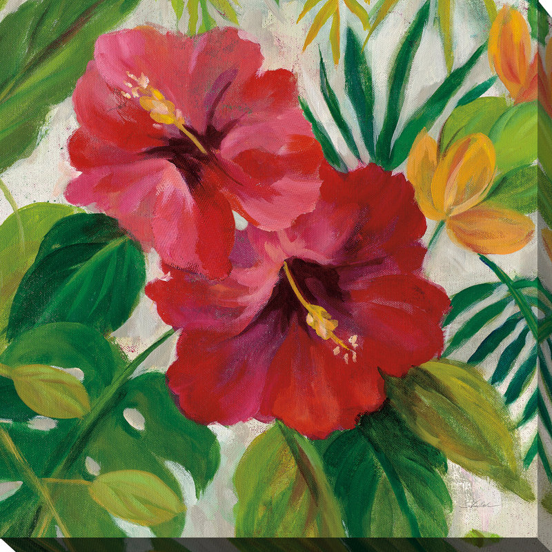 « tropical bijouxs i v2 crop », reproduction sur toile, H 18 po x l 18 po x P 1 po, Toile tendue