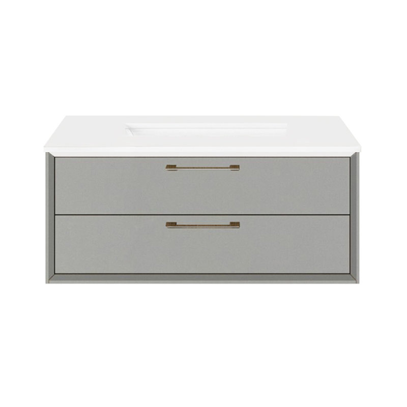 Gemelli 30'' W Single Stone Vanity Top, Polished White