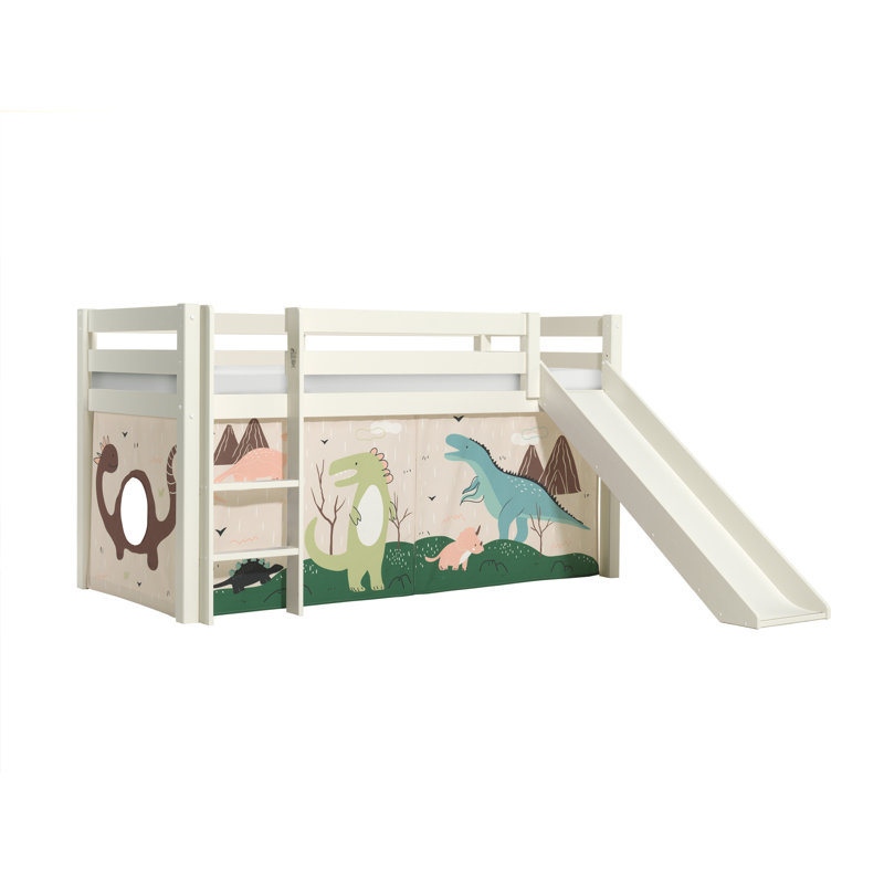 Pino European Single (90 x 200cm) Mid Sleeper Loft Bed, White