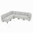 110.2" Modular Sectional Sofa,U Shaped Couch with Adjustable Armrests and Backrests