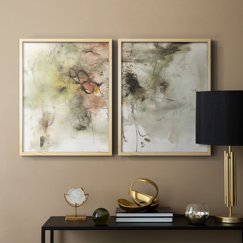 «Soft Inspiration III», reproduction encadrée de qualité supérieure - prête à être accrochée - aucun clou requis - aucun clou requis