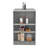 Portree Kitchen Island With 3-Side Shelves-104778819