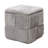 Storage Ottoman with Removable Lid, Light Gray Ribbed Upholstered Cube