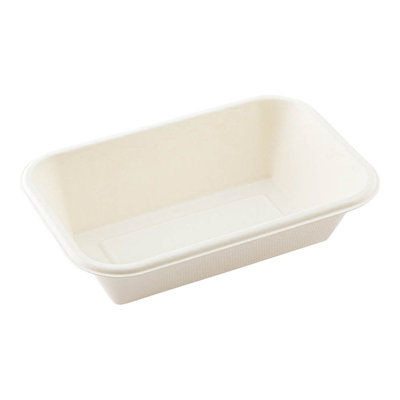 Restaurantware-Pulp Tek 32 Ounce Bagasse Containers, 100 Grease Impervious Salad bowls - Lids Sold Separately, Microwavable, White Bagasse Containers, Reinforced Rim, Sturdy, For Salads Or More
