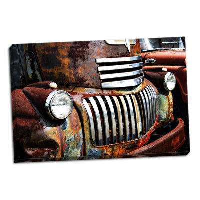 « rouillé old truck i », reproduction de photo sur toile tendue