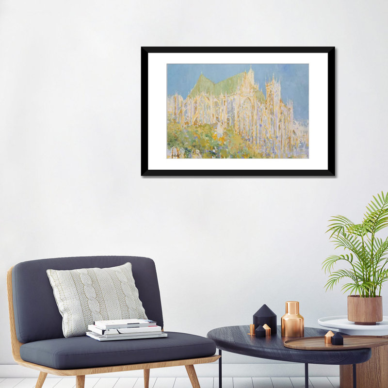 « cathedral iii », reproduction sur toile, H 24 po x l 32 po x P 1 po, Papier d'art encadré noir, Blanc