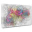 Multicoloured Rainbow Roses In Abstract - Wrapped Canvas Print-55309289