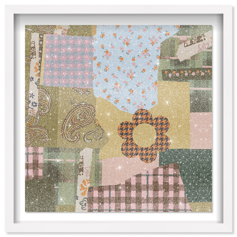 Retro Scarf Print by Oliver Gal, 41.5"H x 41.5"W, White Shadowbox