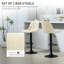 Bar Stools Set of 2 Adjustable Swivel Barstools with Backrest Green-46551380