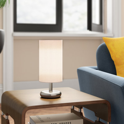 Kyra 32Cm Metallic/Silver Bedside Table Lamp