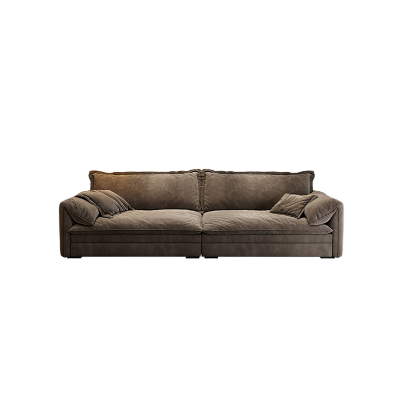 Canapé discret en tissu mat simple, H 33,85 po x l 110,23 po x P 47,24 po