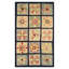 1880s Multi Antique Folk Art Geometric Americana Modern Hooked Knotted Wool Rug