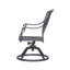 Ensemble de 2 chaises berçantes pivotantes d'extérieur en aluminium avec coussin pour patio-1744743484
