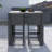 5-Pieces Outdoor Patio Wicker Bar Set