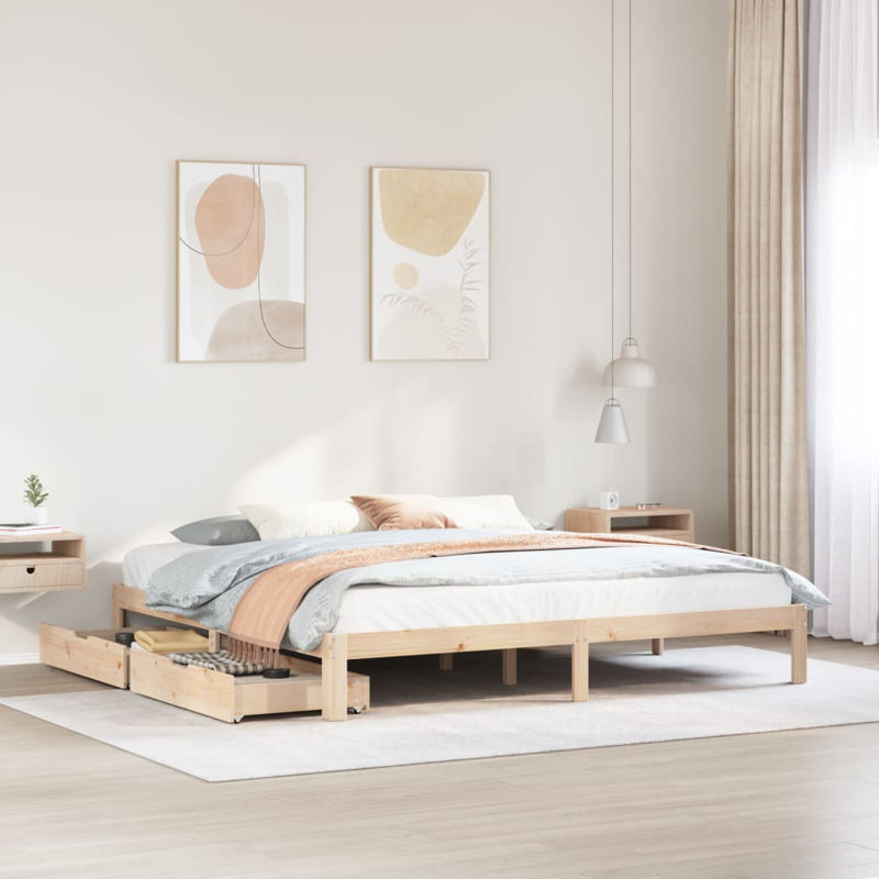 Storage Bed, Brown, Super King (6')
